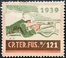 Soldatenmarke 2.WK, Ter Füsilier Kp II/121, Wi Ter 118