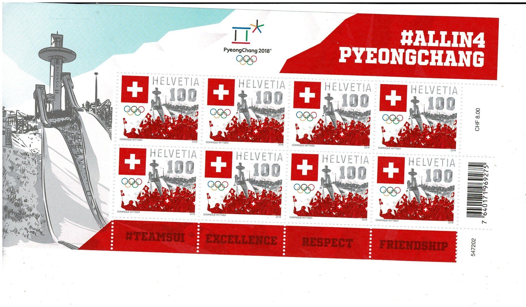 Tutti i francobolli: PyeongChang Alin4  1KB ** – Nuovo (secondo la descrizione) da Lausanne venduto da Whorvath