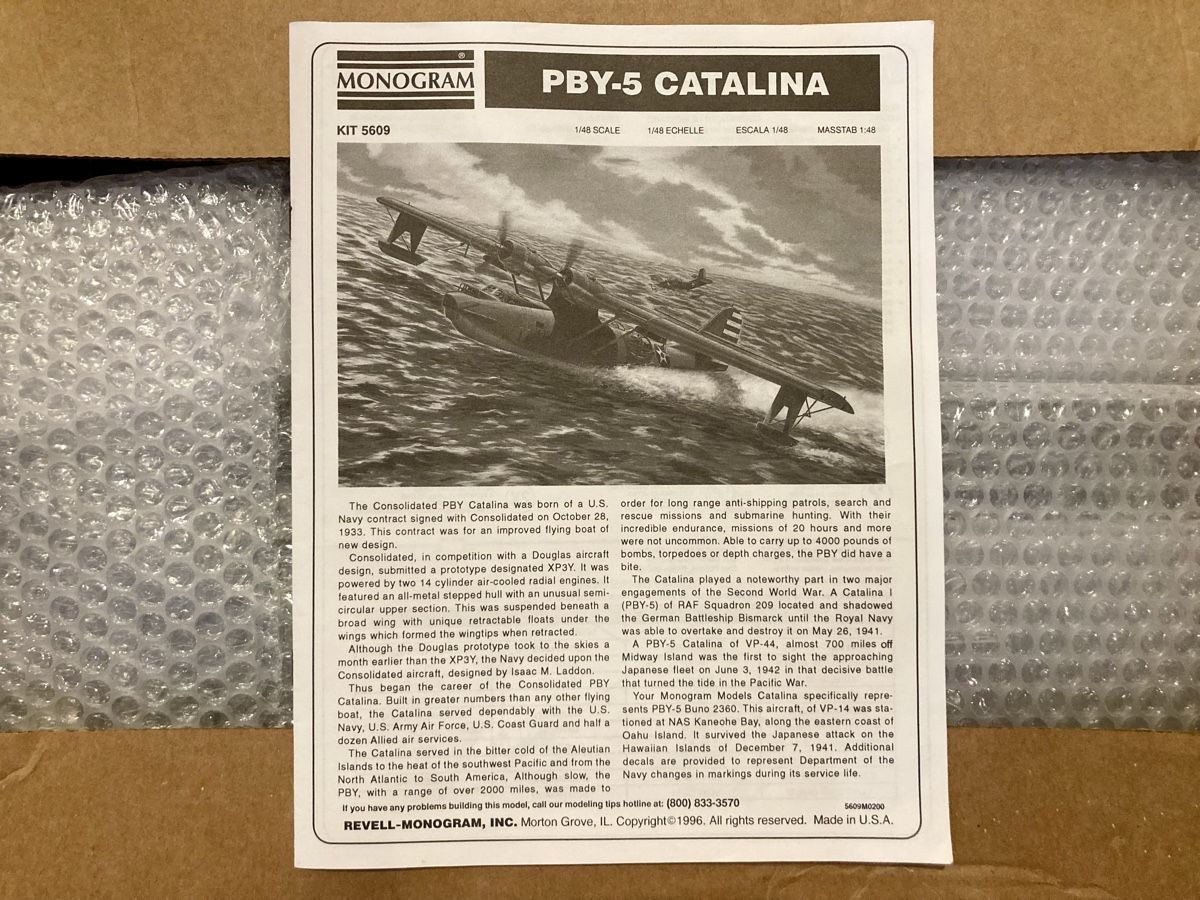 Kit di modellismo & Modellini statici: 1/48 Monogram PBY-5 Catalina – Nuovo (secondo la descrizione) da Muttenz venduto da TamiyaFanboy79 1