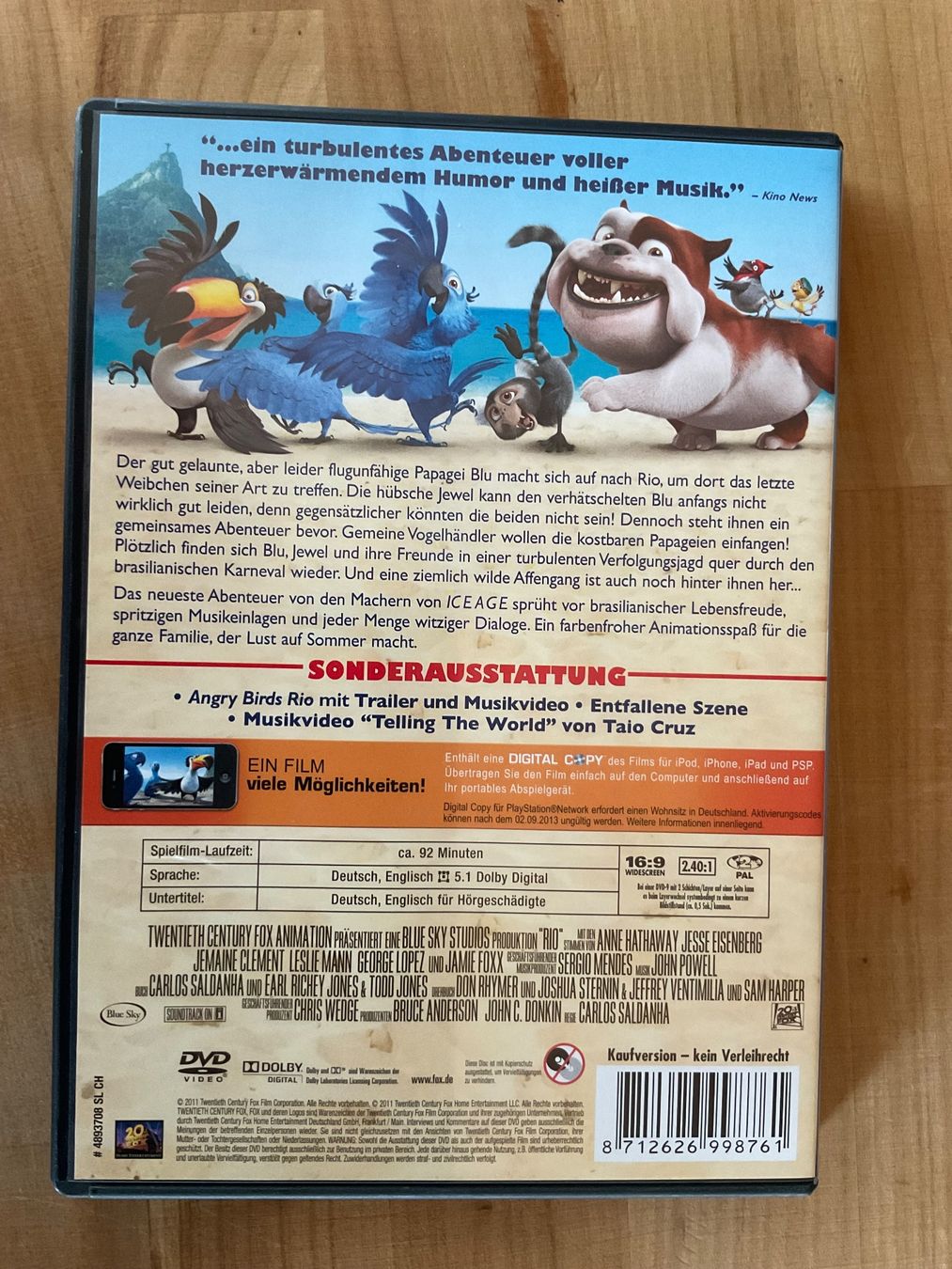 Tutti i DVDs: DVD Rio – Usato da Rümlang venduto da Sambas19 1