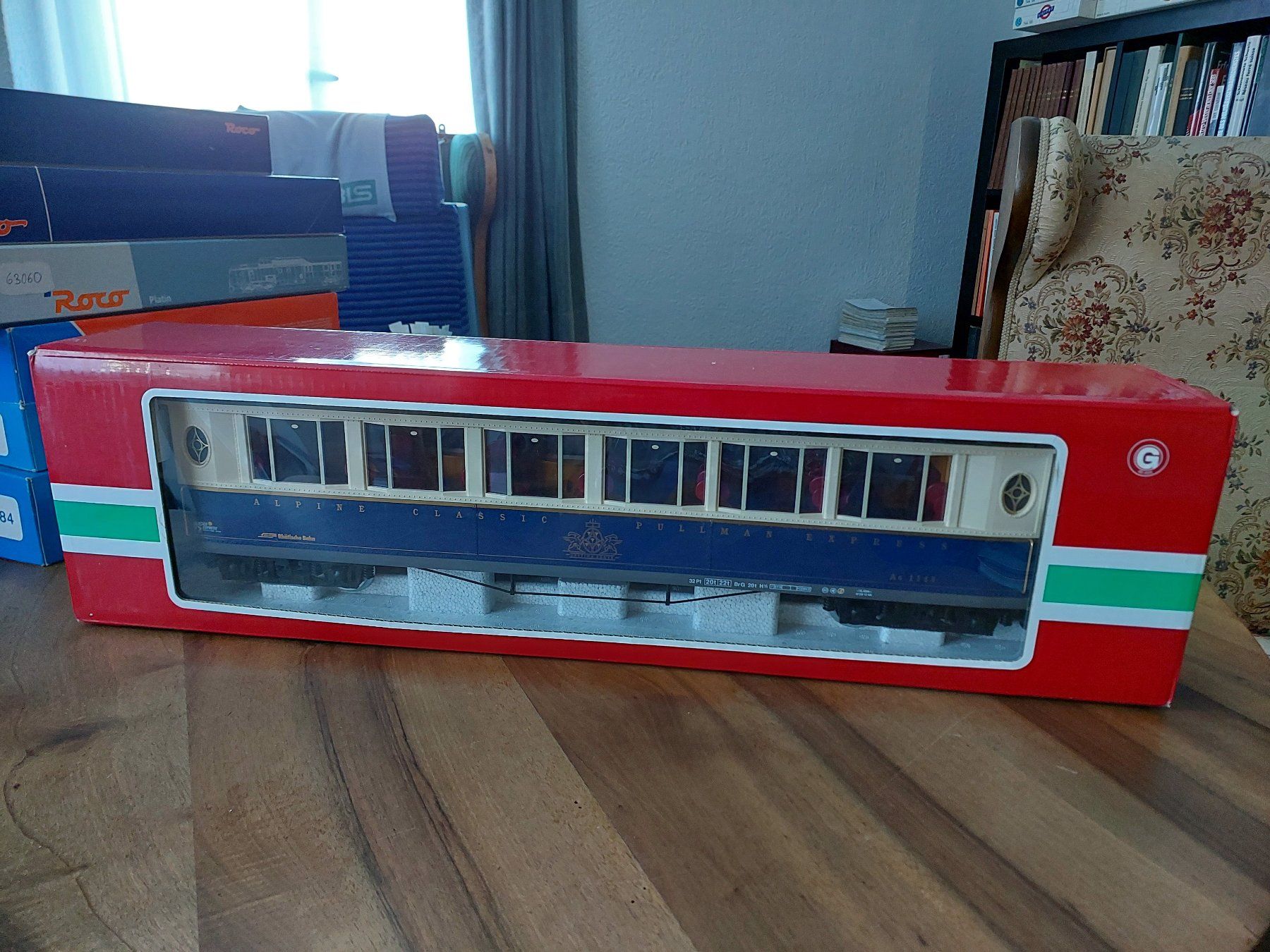 LGB Modellini di ferrovie: LGB - RhB Salonwagen As 1143 Alpine Classic Pullman Express – Usato da Schönenwerd venduto da Steidi 1