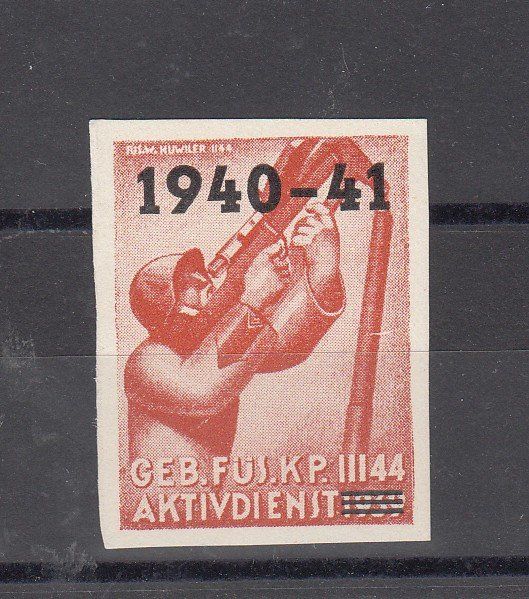 Alle Briefmarken: Infaterie 341/2** Stabs-Kp.Bat.44 Kat.100.- – Gebraucht aus Herrliberg von Lfrifda