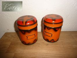 2 x Vintage Knorr ARTA Blechdose D 7 cm H 10 cm
