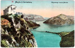 MONTE S.SALVATORE - Panorama verso MELIDE ca. 1910 (TI)