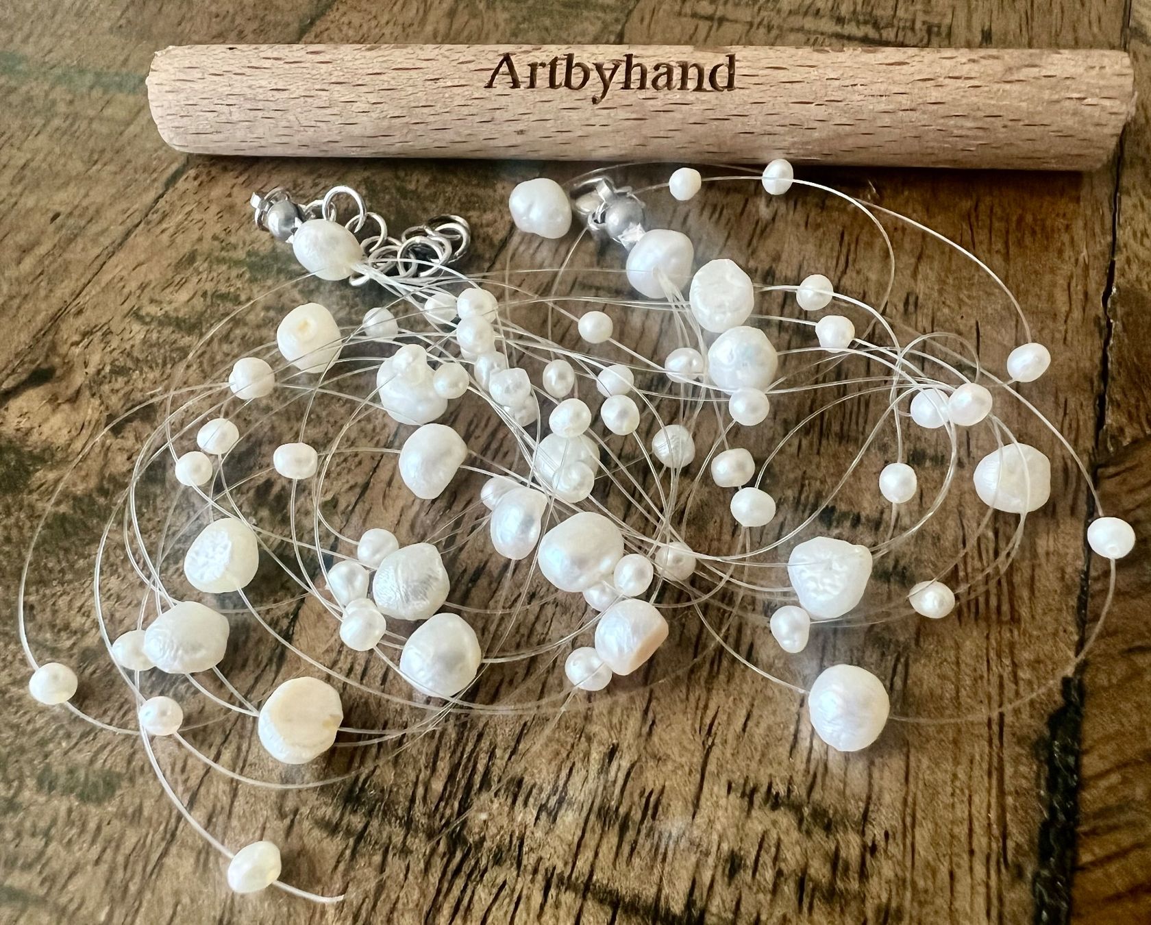 Catenine: Perlenschleier - Vintage Kette mit Süsswasserperlen & Silber – Usato da Ruswil venduto da artbyhand 7