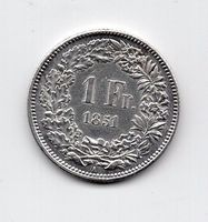 (1279) CH, 1 Franken, 1851, Top, unz/stgl
