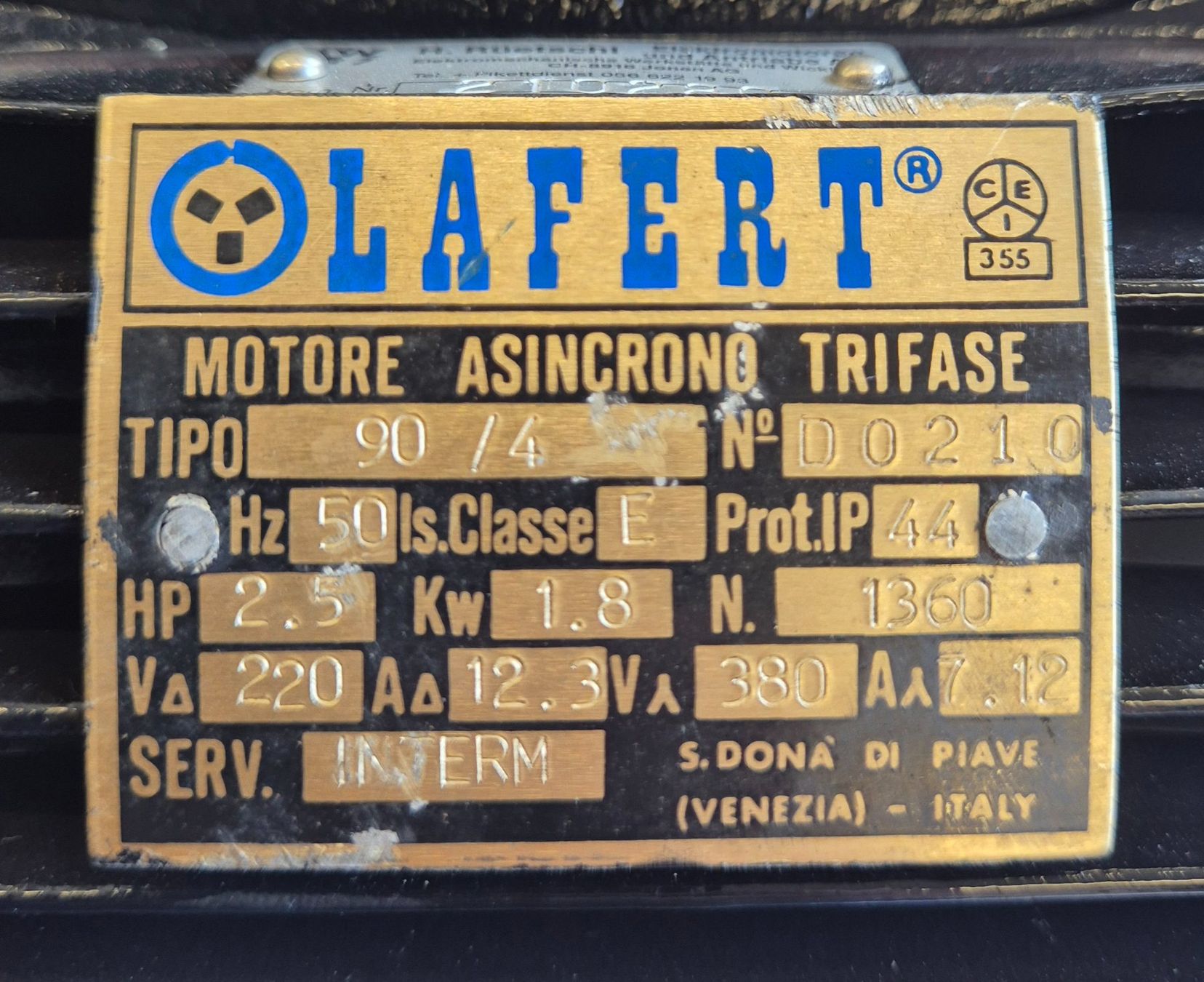 Motori: LAFERT 3 Phasen Elektromotor – Usato da Bremgarten AG venduto da Osella5 3
