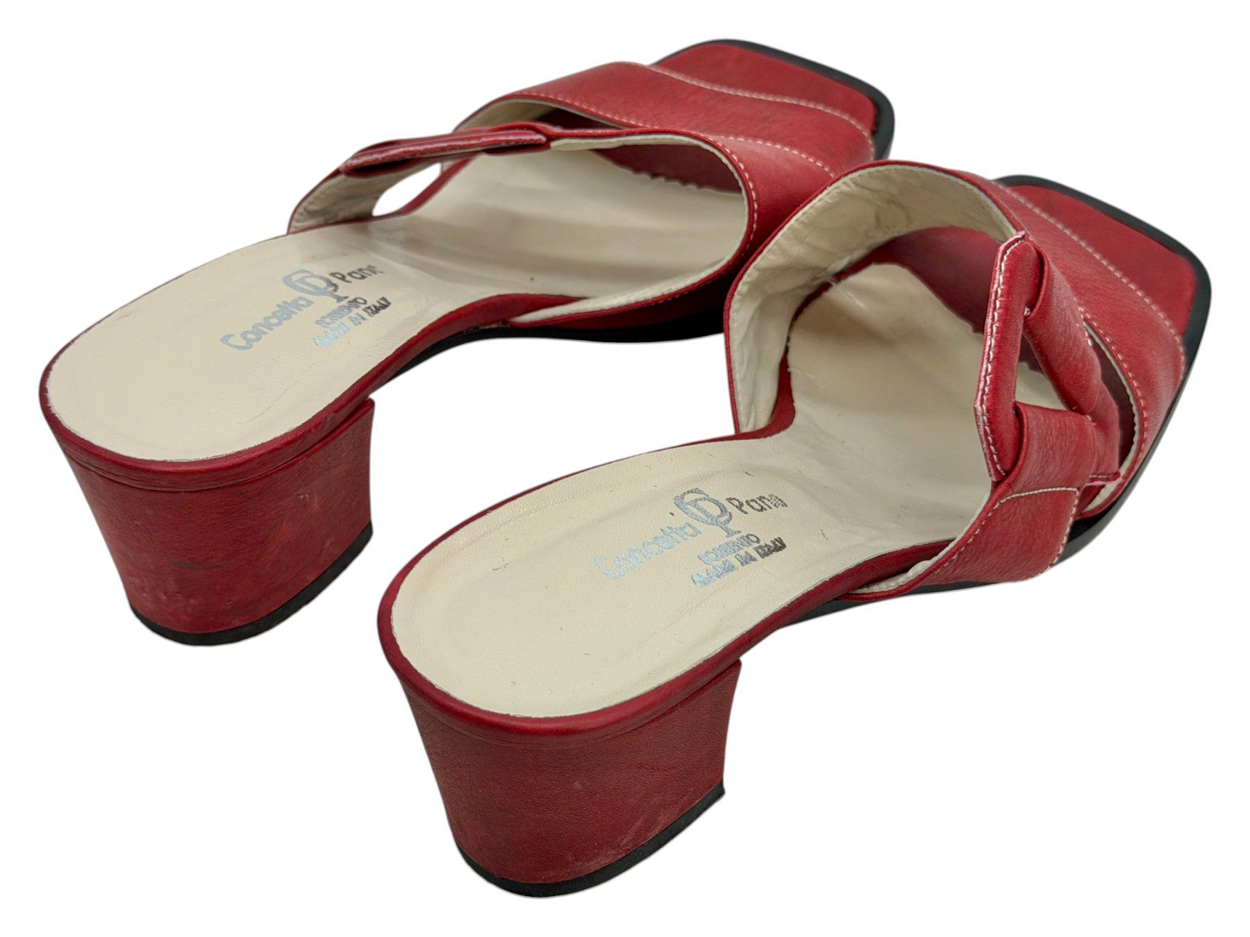 Scarpe da donna: Mules Concetta Pane cuir rouge. Pointure 40 – Usato da Cossonay-Ville venduto da PatineDuTemps 8