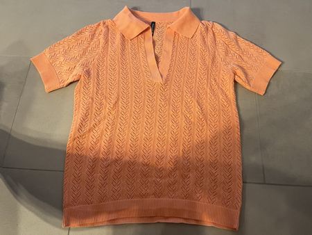 Poloshirt koralle gestrickt S neu