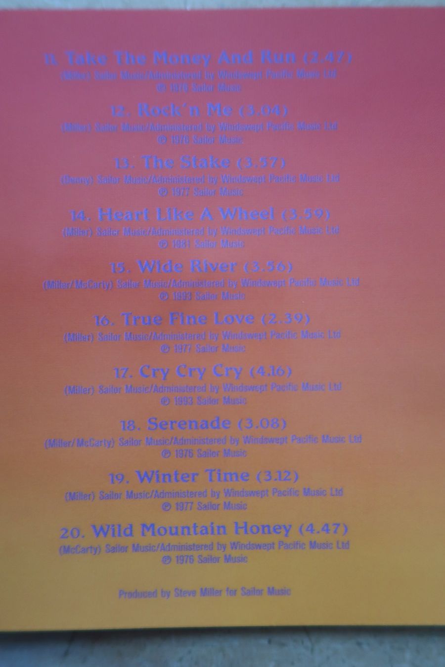 CDs: STEVE MILLER BAND - GREATEST HITS - CD – Gebraucht aus Basel von Patiscat 3