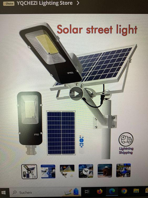 Solar-Leuchte, Panel, Lampe, LED Outdoor | Kaufen auf Ricardo