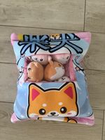 Shiba Inu Kissen mit Plüschfiguren Set neuwertig