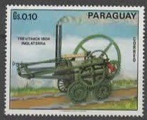 Alle Briefmarken: PARAGUAY : TREVITHICK 1804   (29 – Gebraucht aus Ruggell von Masescha