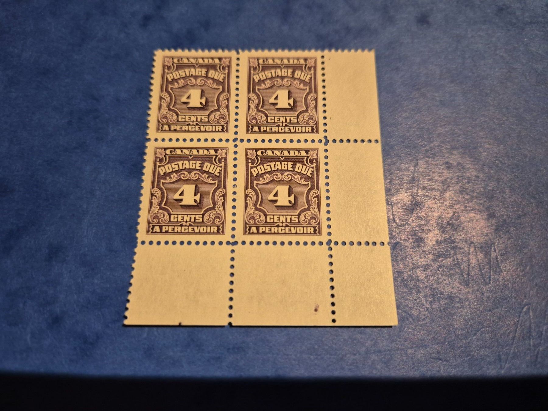 Tutti i francobolli: 6 postfrische Viererblocks Kanada 1935 Postage Due – Nuovo (secondo la descrizione) da Seewen SZ venduto da SuperpumaDisplayTeam 3