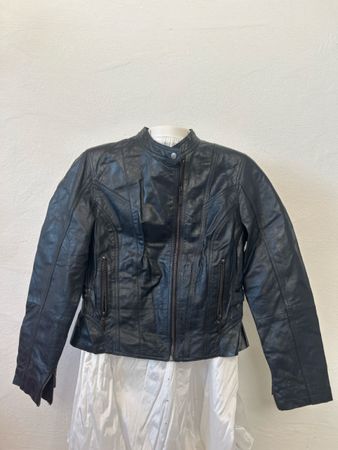 Dunkelblaue One Touch Lederjacke, Grösse 40, Top Zustand!