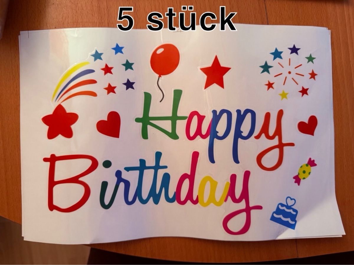 Altro in Decorazioni & Accessori: Klebefolie Happy Birthday – Nuovo (secondo la descrizione) da Zug venduto da AyseU 1