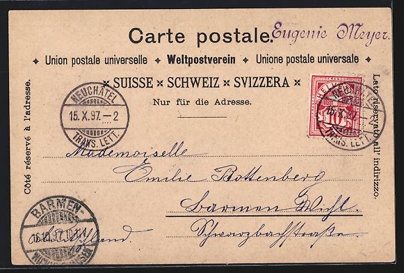 Cartoline postali: Litho Neuchatel, Vue générale, Le Port – Usato da Berlin venduto da bartko-reher 1