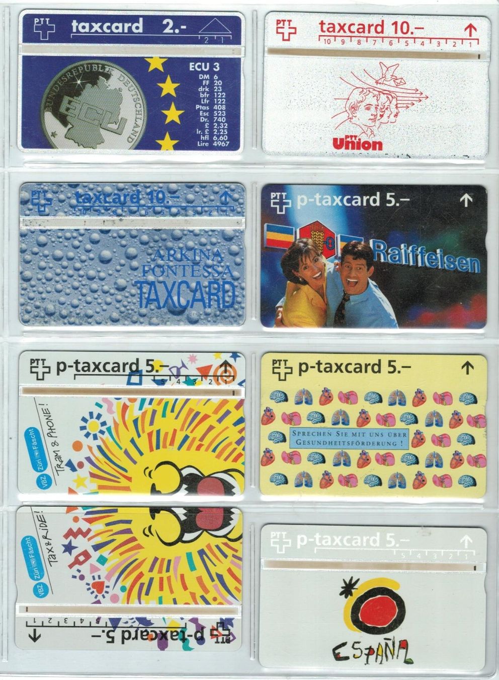 Schede telefoniche: 8 Taxcards – Usato da Winterthur venduto da Grap75