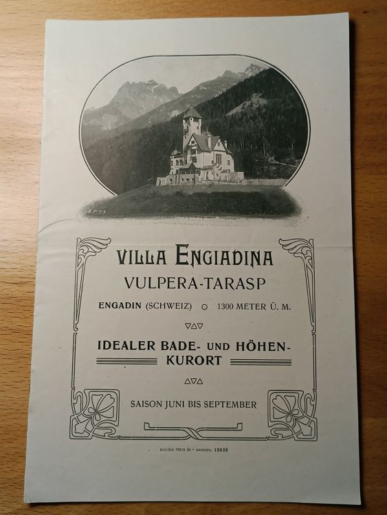 Alter Prospekt / Villa Engiadina Vulpera Tarasp / Engadin | Kaufen Auf ...