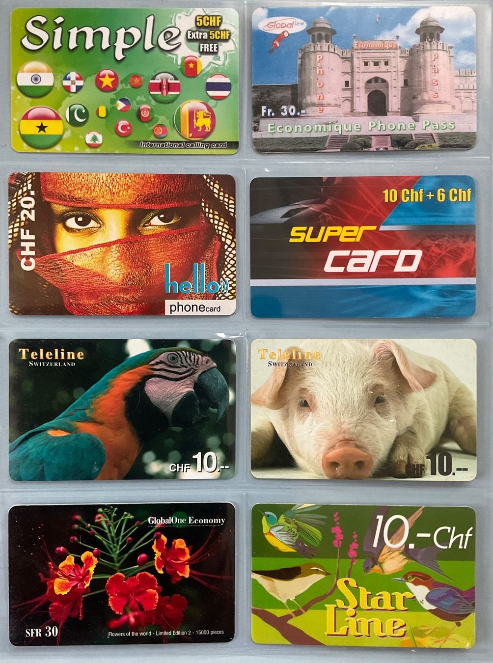 Schede telefoniche: 8 Prepaid Telefonkarten – Usato da Winterthur venduto da Grap75