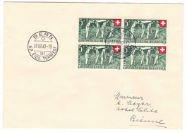 Lettre départ de Bern cachet S276 pour Bienne le 19.VII.47