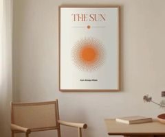 Sonne Poster Leinwandbild 40x60cm NEU (Rahmenlos)