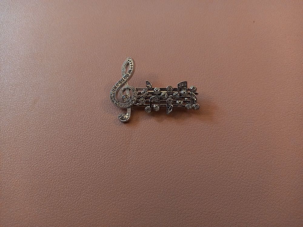 Broche Fantaisie Vintage Fer à Cheval Strass - Occasion