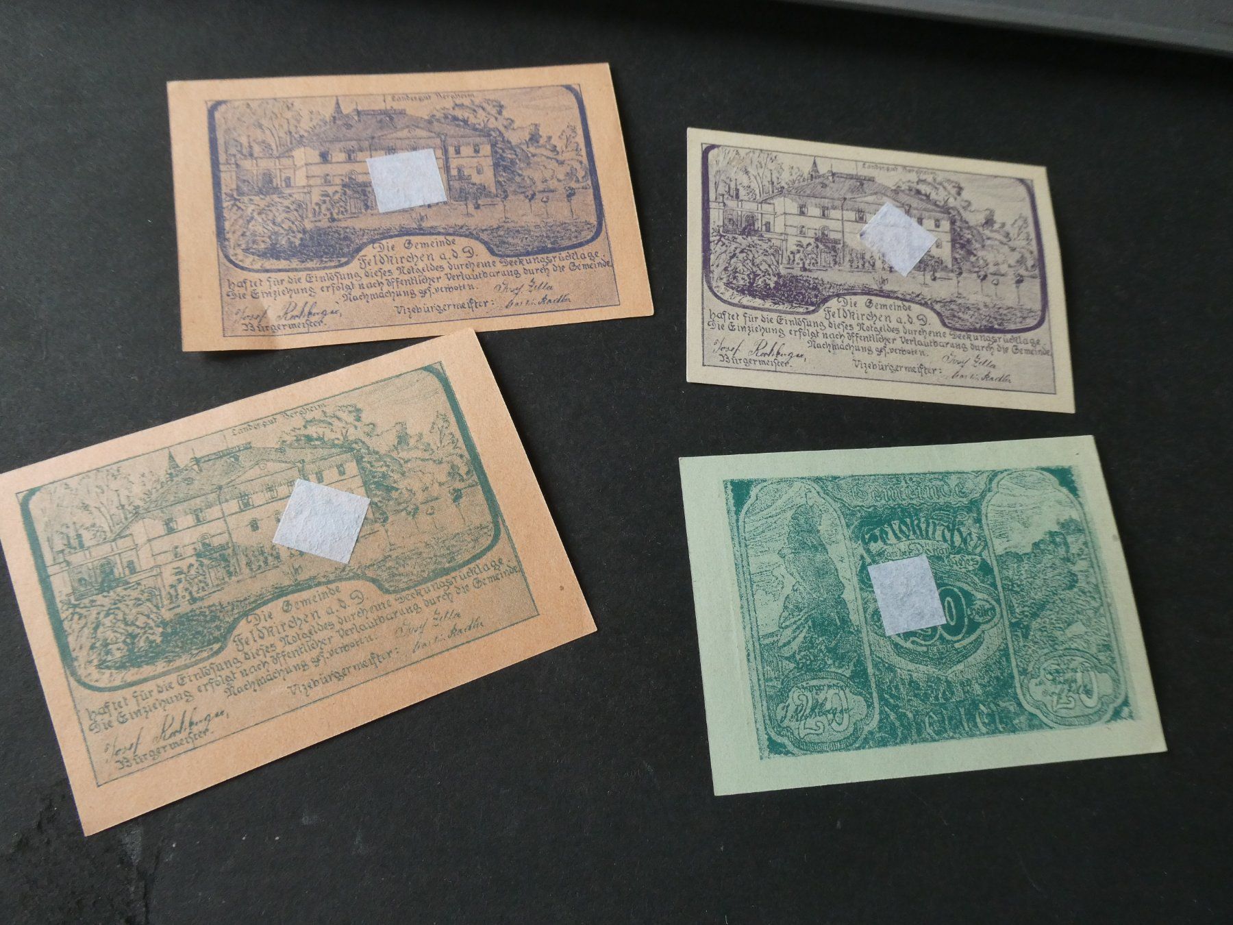 Banknoten: Oesterreich, Feldkirchen - Notgeldscheine – Gebraucht aus Hinterforst von Rohusri 1