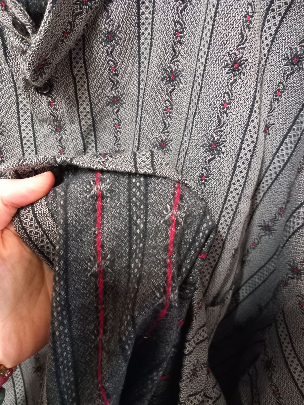 Camicie: Edelweisshemd langarm Gr.XXL, dunkelgrau – Usato da Gwatt (Thun) venduto da umwelt-brocki 3