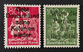 Deutsches Reich 1921/22** mit Werbeaufdruck