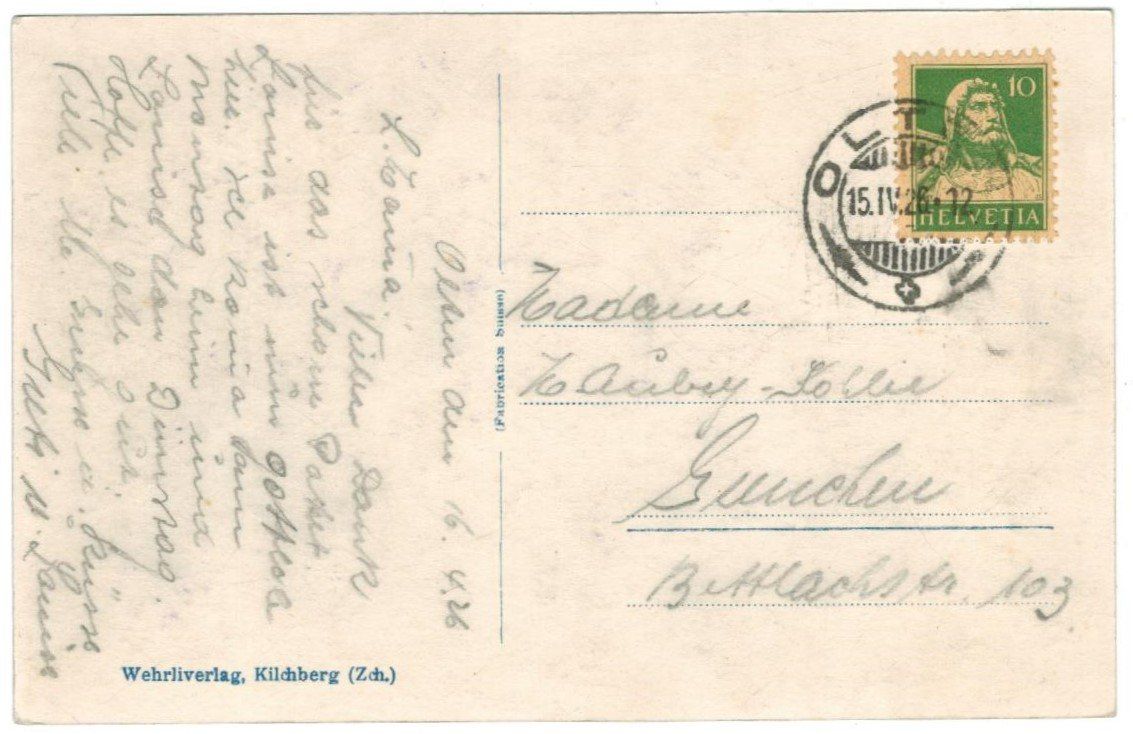 Cartes postales: AK Olten 1926 – D'occasion à Zürich par Tolima194 1