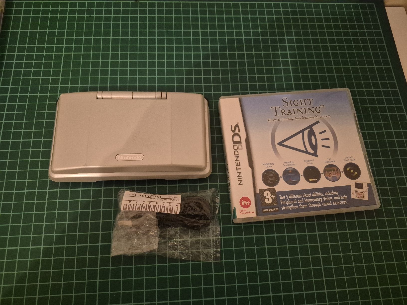Nintendo Console: Nintendo DS Classic Silver + Sight Training Game Tested! – Usato da Meyrin venduto da Retro-GZ