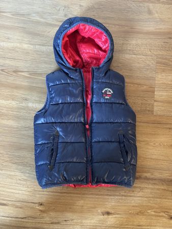 Mayoral Wende-Gilet blau rot Grösse 110 cm gebraucht
