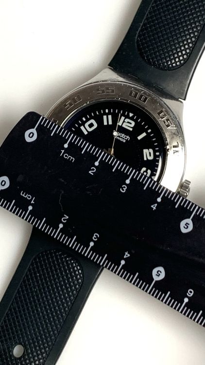 Swatch Armbanduhr Edelstahl schwarz Herrenu 5