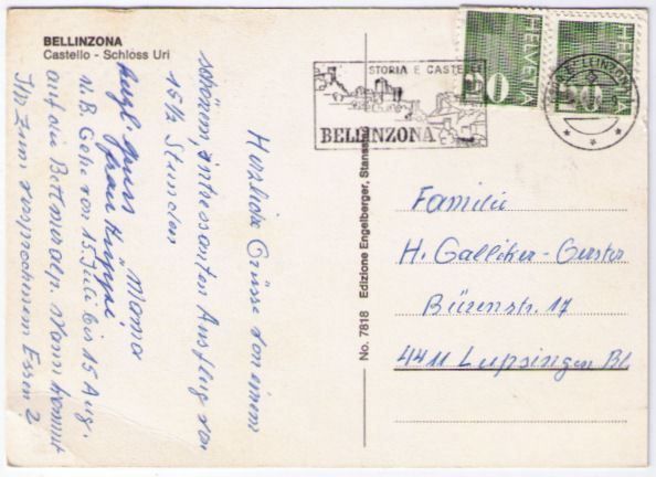 Cartes postales: Bellinzona - Schloss Uri – D'occasion à Binningen par Mountainrider 1