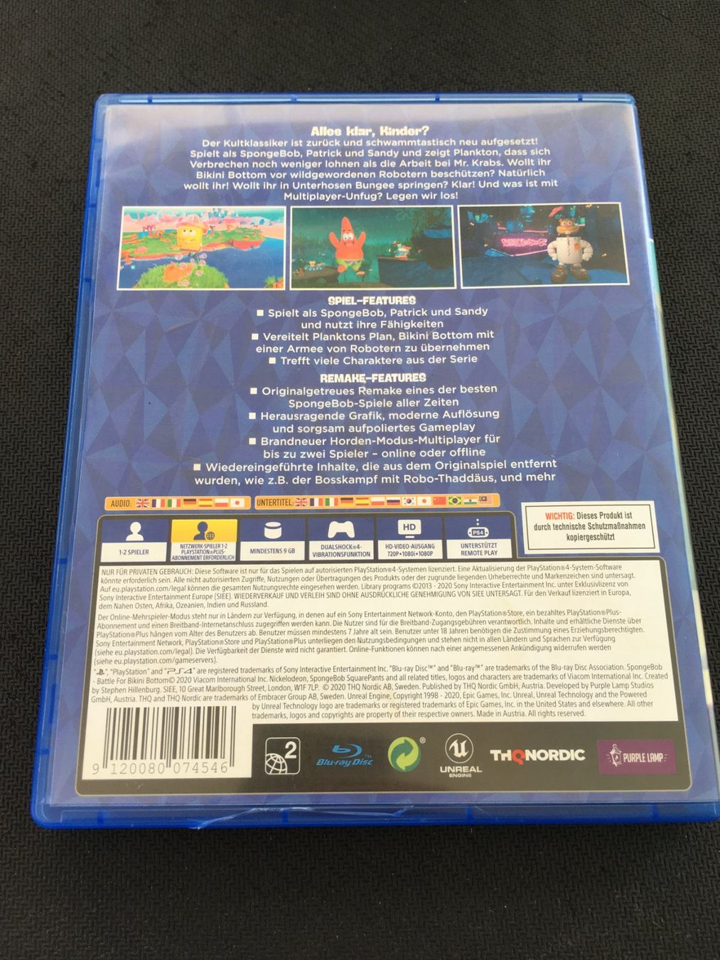 Sony Giochi: Spongebob Battle for Bikini Bottom Rehydrated - PS 4 – Usato da St.Gallen venduto da sjosjo 1