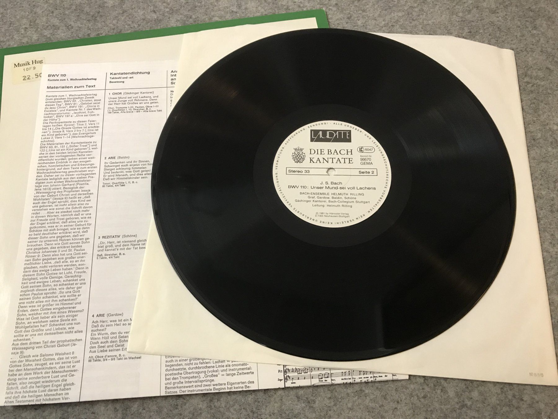 Dischi in vinile: 2 LP's Die Bach Kantate – Usato da Guntershausen venduto da Gloominati 4