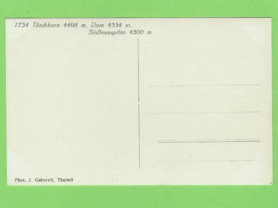 Cartoline postali: Täschhorn, Dom, Südlenspitze – Nuovo (secondo la descrizione) da Zürich venduto da t24_de 1