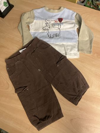 Topolino Set Pulli und Hose neu braun Gr. 74 