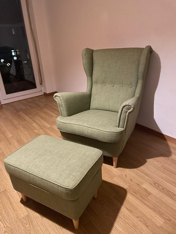 Ikea Ohrensessel Mit Hocker
