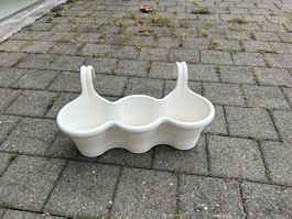 2x Elho Corsica Easy Hanger Trio Balkontopf 54cm Weiss