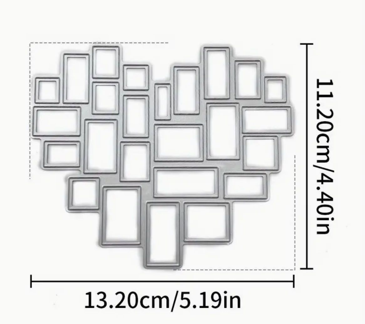 Sciablone: Abstraktes Herz, grosse Schablone - Stanzschablone – Nuovo e nell'imballaggio originale da Frenkendorf venduto da jazzplatten 1