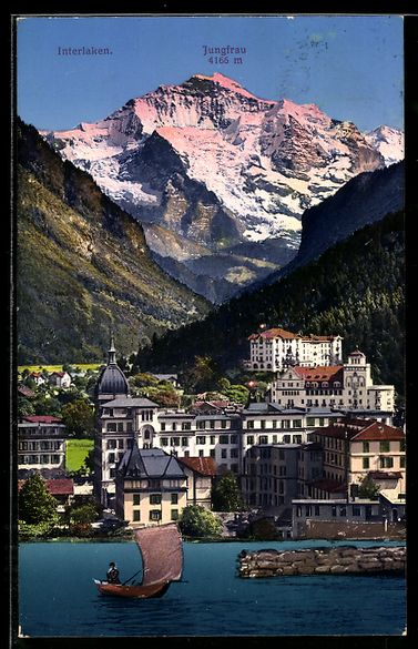 Cartoline postali: AK Interlaken, Jungfrau – Usato da Berlin venduto da bartko-reher