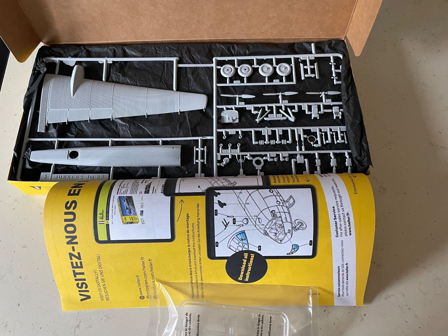 Kit di costruzioni: Bausatz JU-52 von Heller 1:72 - NEU – Nuovo e nell'imballaggio originale da Uster venduto da scp25 2