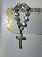 Kleines Rosenkranzli mit Perlmutt-Perlen & Kreuz, antik, ...
