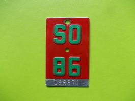 Velonummer / Fahrradnummer SO 86 ... zum 40. Geburtstag !