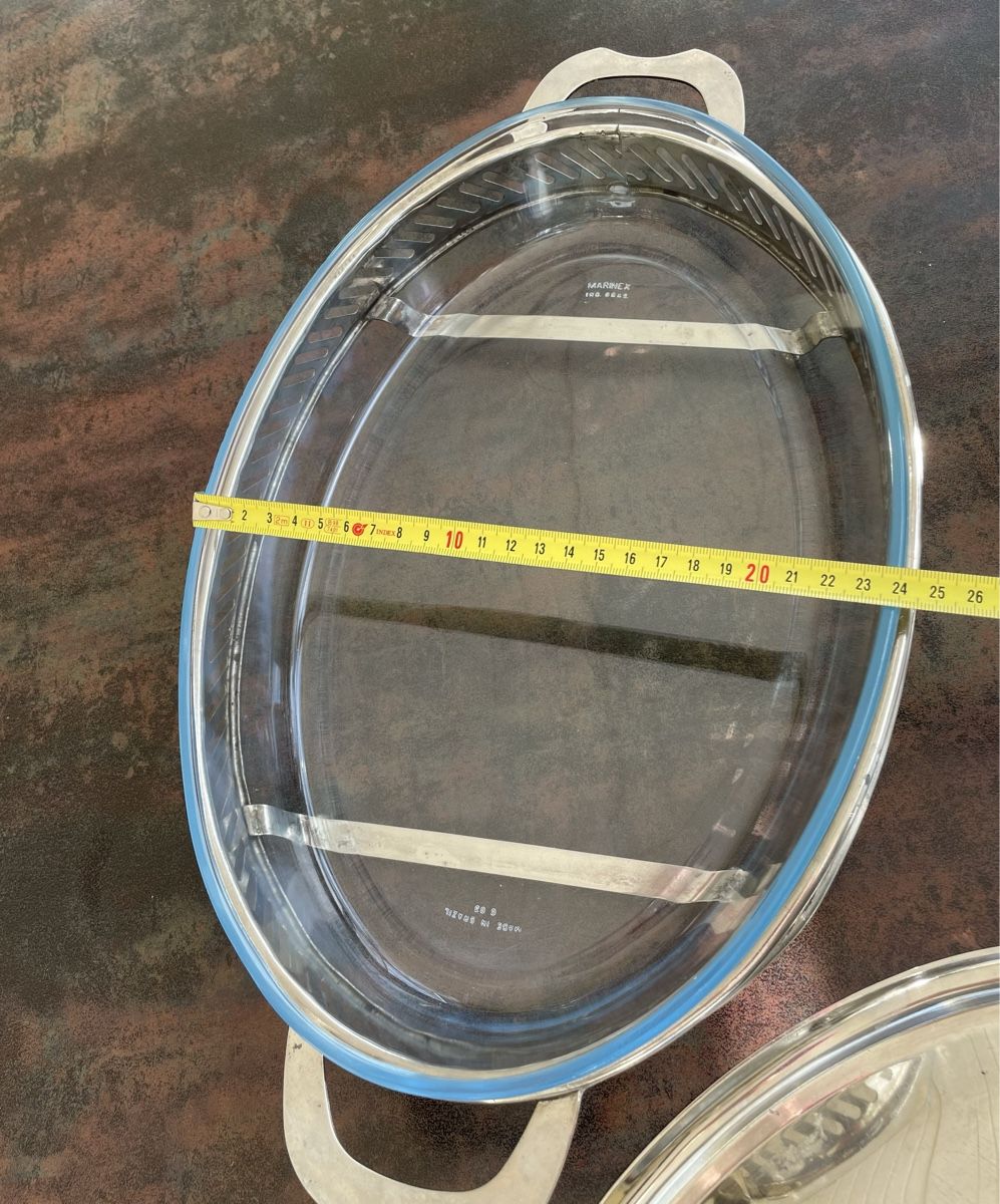 Servierplatten: Servierplatte mit Deckel und Metallrechaud – Gebraucht aus Pfaffnau von Loefibu 7