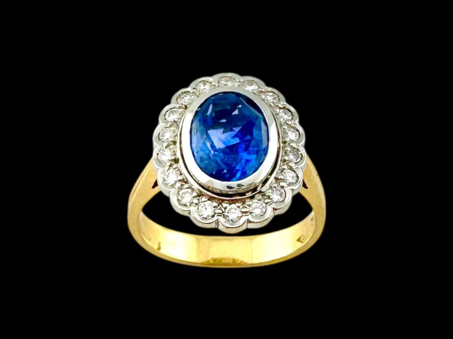 Anelli: PAUL SCHNATTINGER, unerhitzter Saphir - Diamant - Ring – Usato da Zuzwil SG venduto da artimmo 3