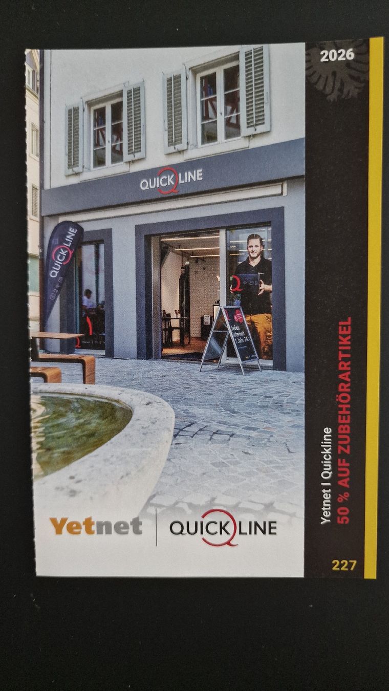Buoni: 2 für 1 Gutschein Yetnet / Quickline – Nuovo (secondo la descrizione) da Suhr venduto da viva2.0