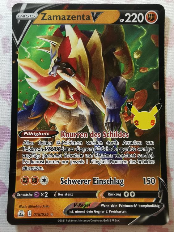 Pokemon Zamazenta V 018/025 Celebrations DE | Kaufen Auf Ricardo